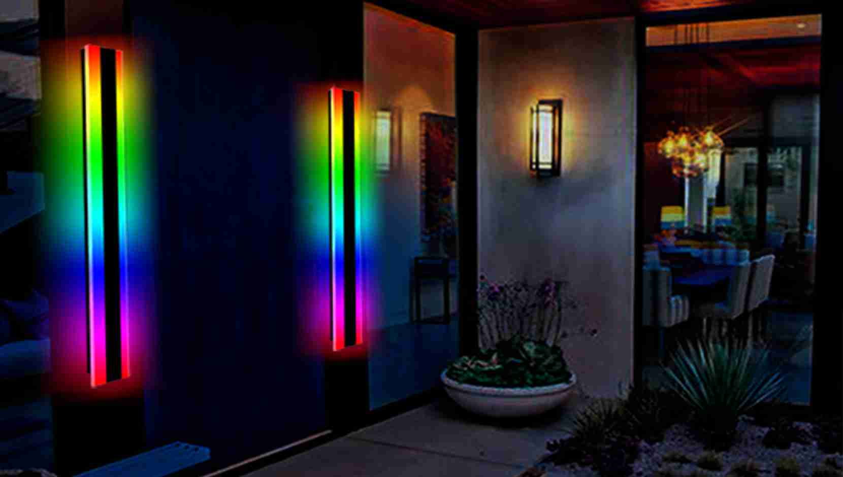 smart outdoor wall light