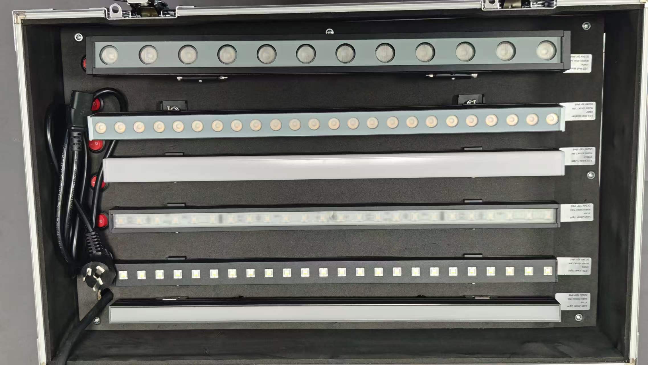 DMX512 architectural lighting sample case with LED wall washers, linear lights, and pixel lights for a Saudi Arabia building facade project